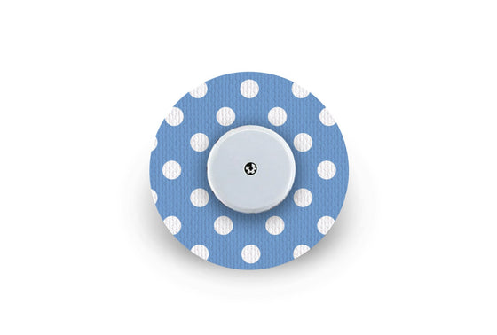 Blue Polka Dot Patch - Freestyle Libre for Freestyle Libre diabetes CGMs and insulin pumps