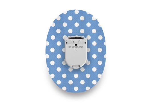 Blue Polka Dot Patch - Glucomen Day for Single diabetes CGMs and insulin pumps