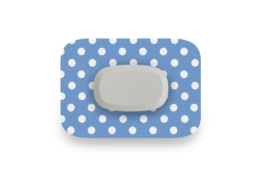 Blue Polka Dot Patch - GlucoRX Aidex for Single diabetes CGMs and insulin pumps