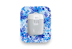 Bright Blue Bloom Patch for Medtrum Pump diabetes CGMs and insulin pumps
