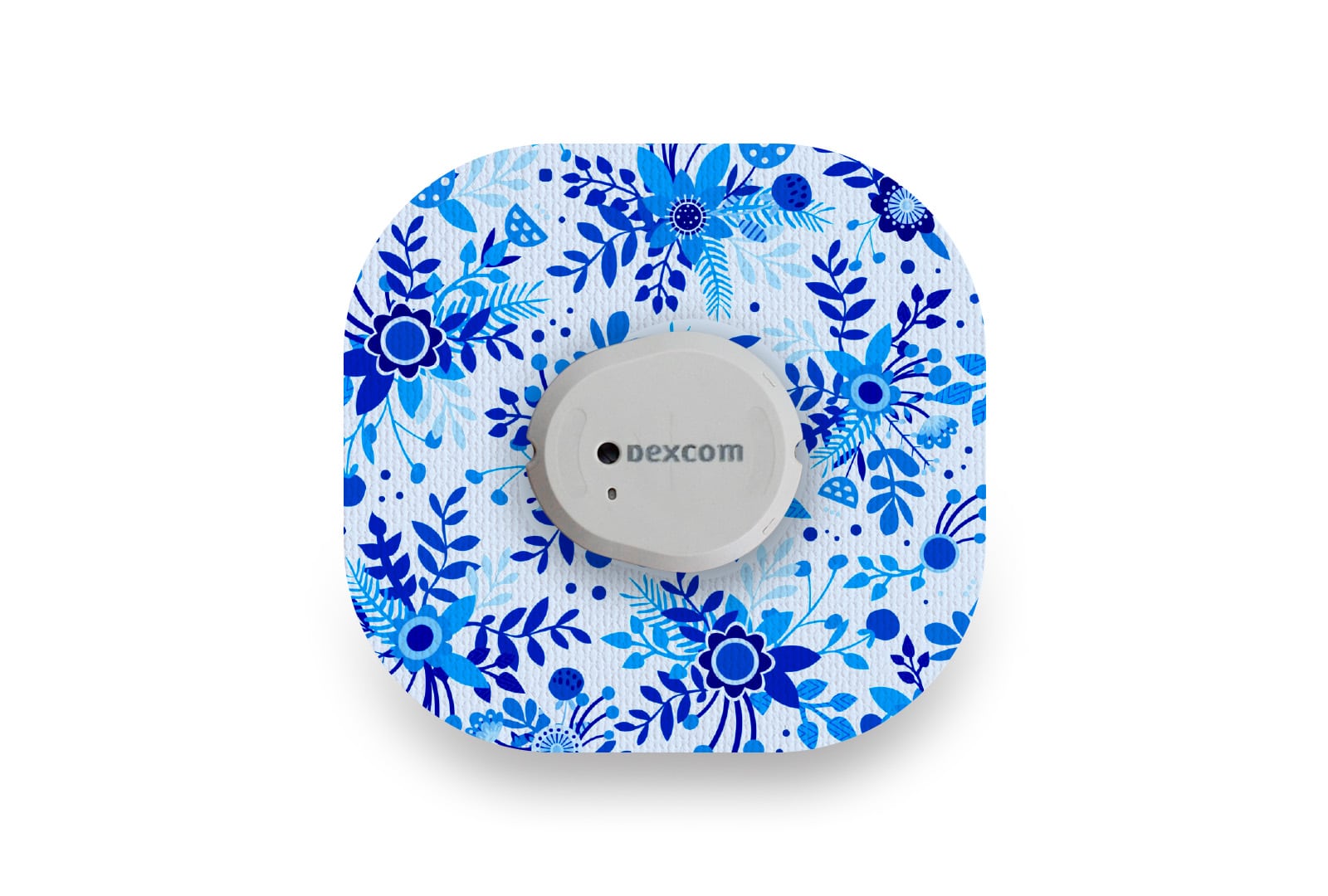 Bright Blue Bloom Patch for Dexcom G7 / One+ diabetes CGMs and insulin pumps