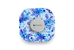 Bright Blue Bloom Patch for Dexcom G7 / One+ diabetes CGMs and insulin pumps
