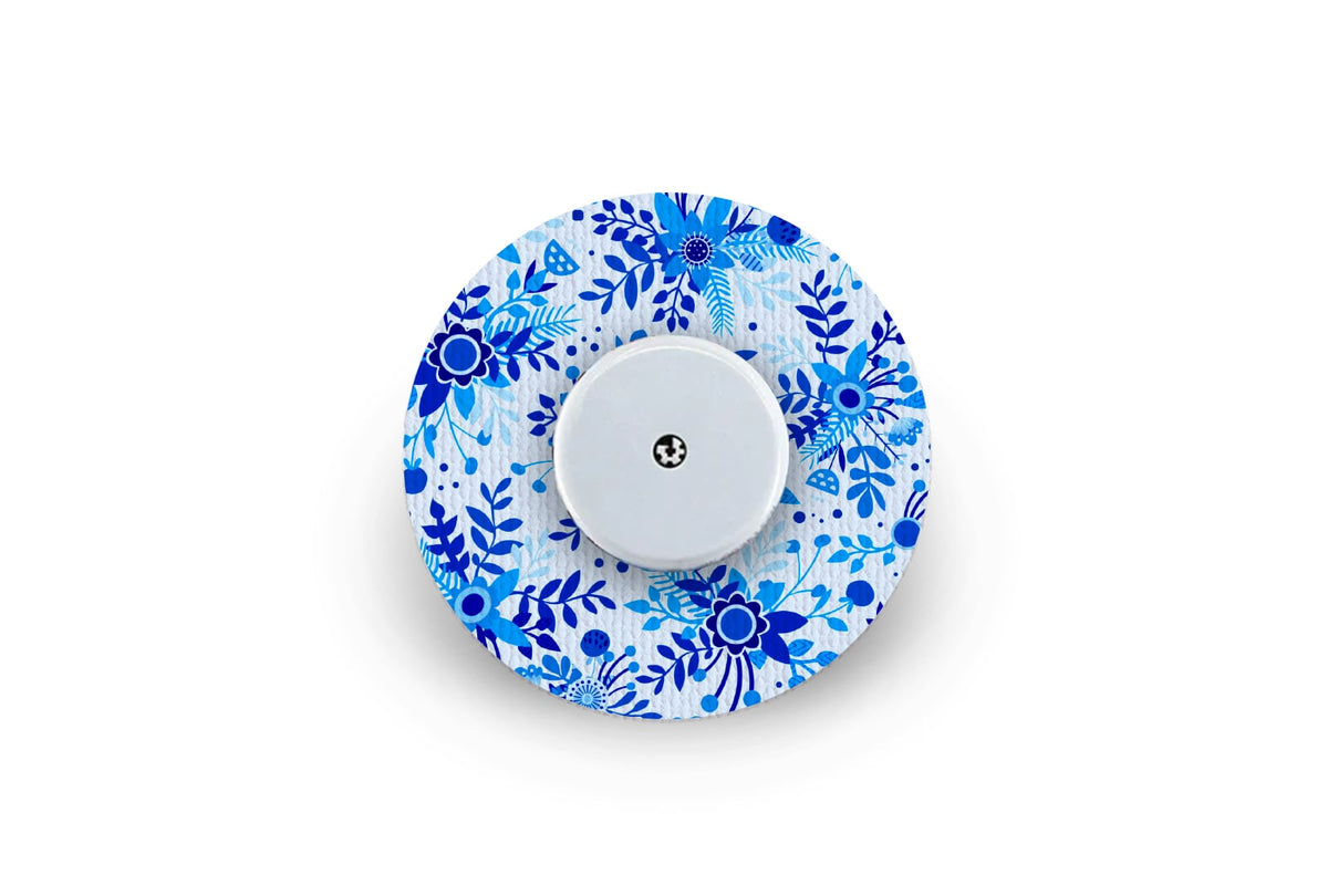 Bright Blue Bloom Patch - Freestyle Libre for Single diabetes CGMs and insulin pumps