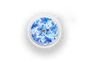 Bright Blue Bloom Sticker for Novopen diabetes supplies and insulin pumps