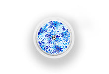  Bright Blue Bloom Sticker - Libre 2 for diabetes supplies and insulin pumps