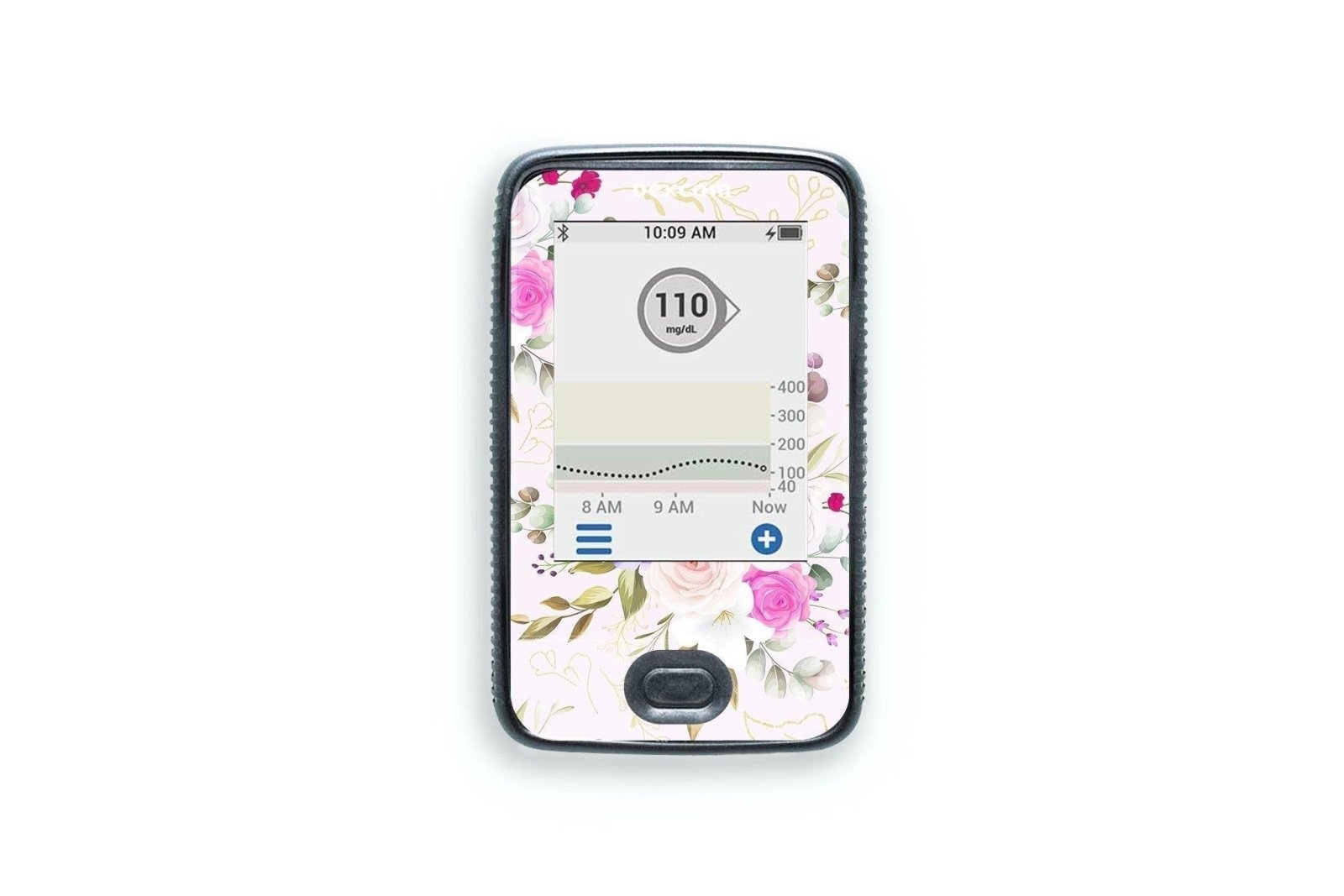 Bright Pink Flowers Sticker - Dexcom G6 / One Receiver for diabetes CGMs and insulin pumps