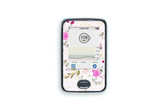 Bright Pink Flowers Sticker - Dexcom G6 / One Receiver for diabetes CGMs and insulin pumps