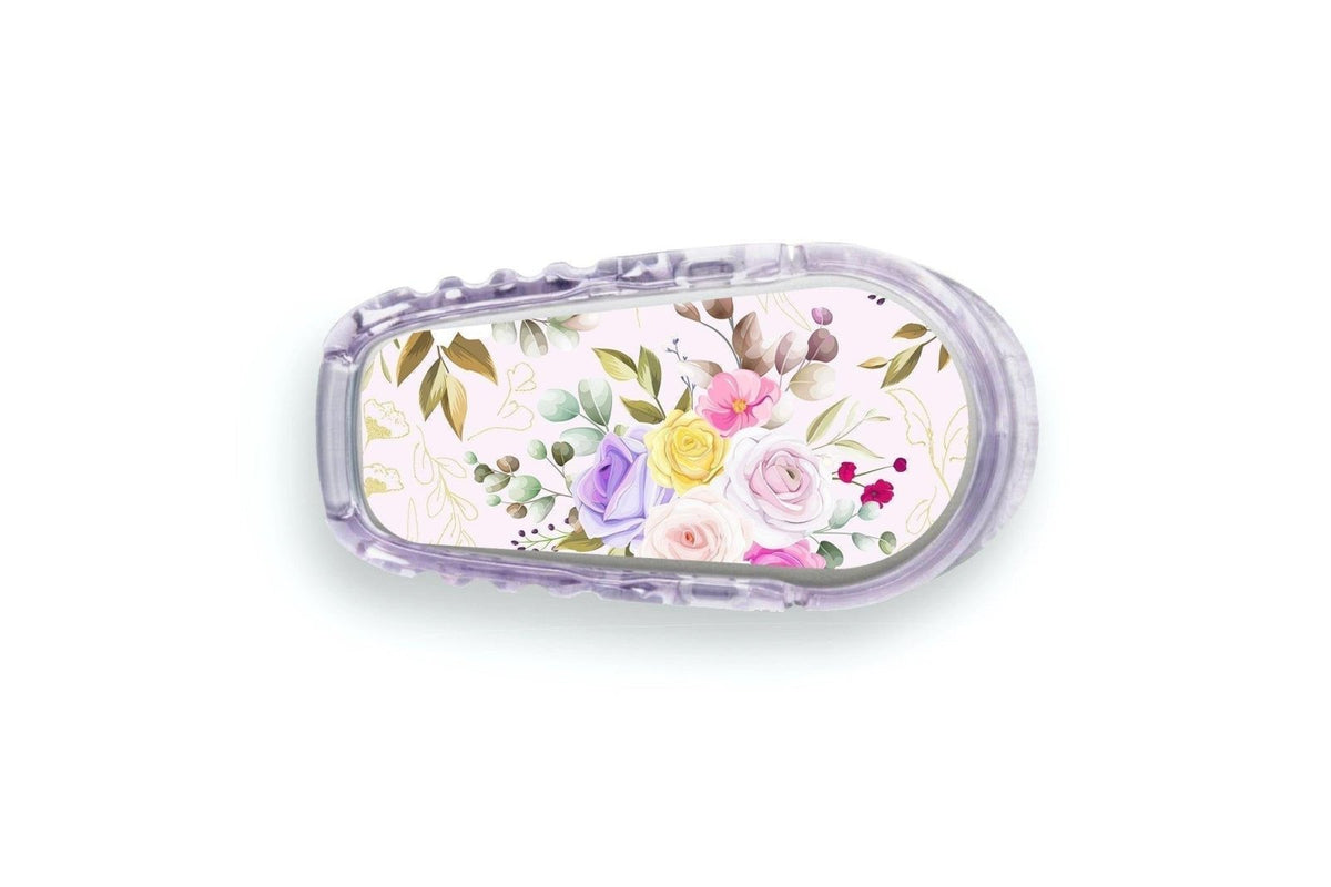 Bright Pink Flowers Sticker - Dexcom G6 / One Sensor for diabetes CGMs and insulin pumps