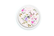  Bright Pink Flowers Sticker - Libre 2 for diabetes CGMs and insulin pumps