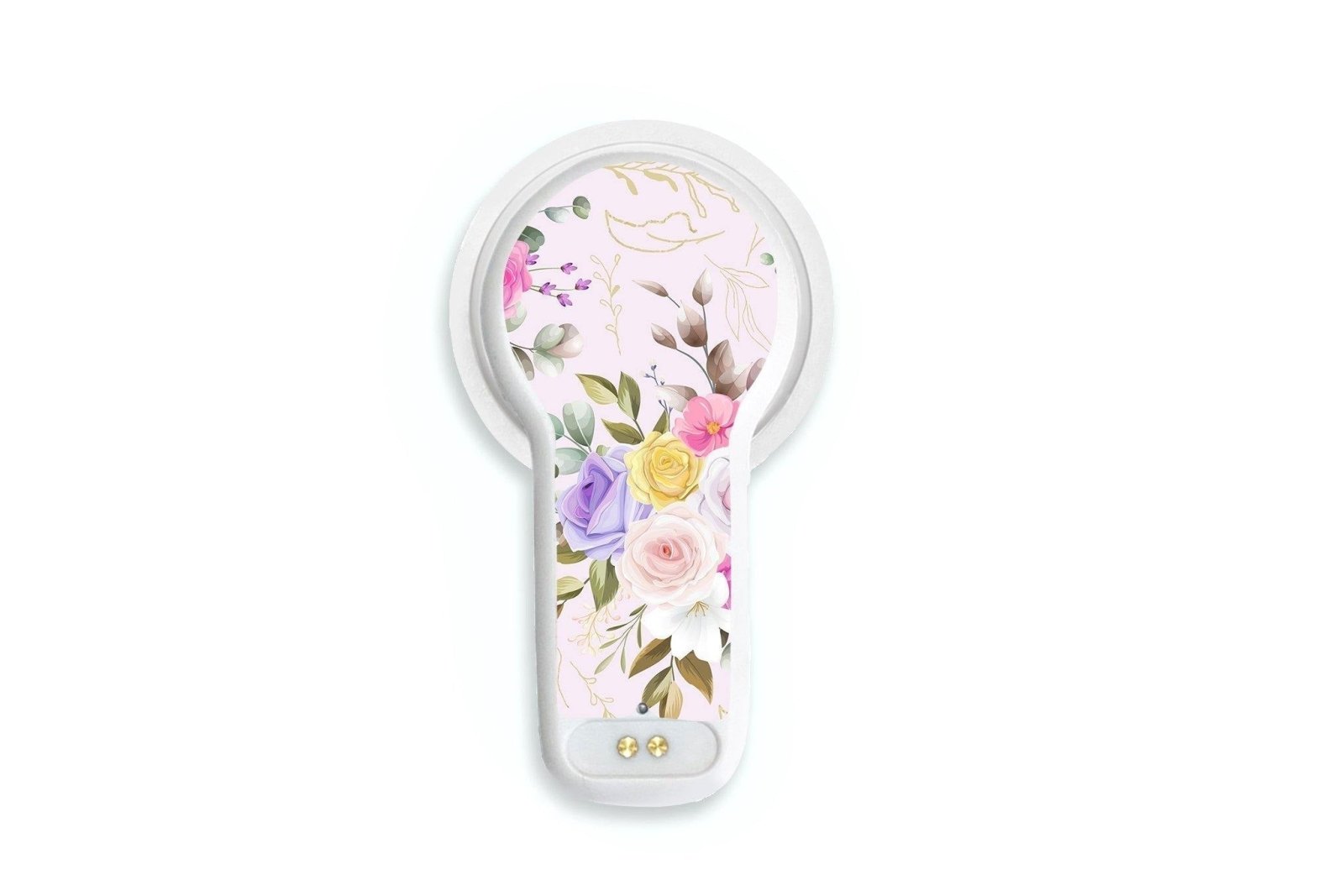 Bright Pink Flowers Sticker - MiaoMiao2 for diabetes CGMs and insulin pumps