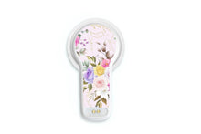  Bright Pink Flowers Sticker - MiaoMiao2 for diabetes CGMs and insulin pumps