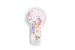 Bright Pink Flowers Sticker - MiaoMiao2 for diabetes CGMs and insulin pumps