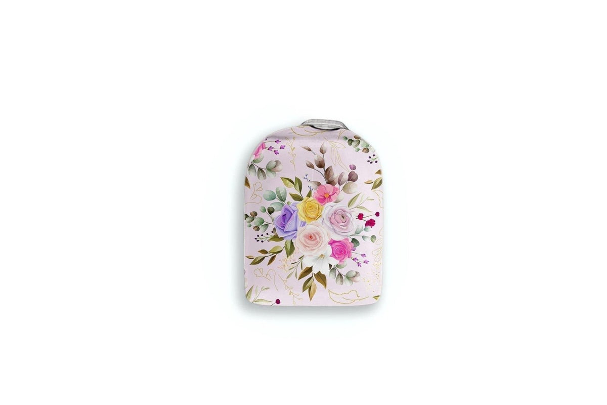 Bright Pink Flowers Sticker - Omnipod 4 & 5 Pump for diabetes CGMs and insulin pumps