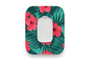 Bright Red Flowers Patch for Medtrum CGM diabetes CGMs and insulin pumps