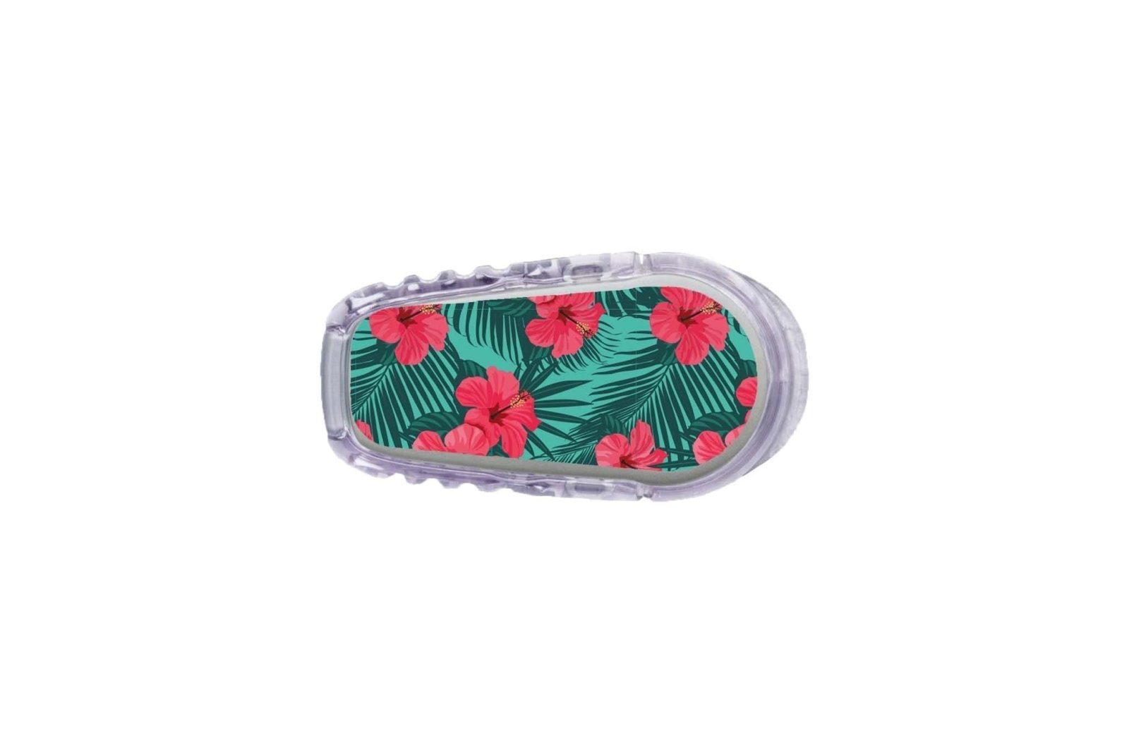 Bright Red Flowers Sticker for Dexcom G6 / One Sensor diabetes CGMs and insulin pumps