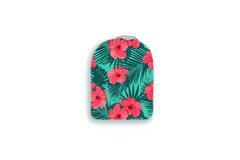 Bright Red Flowers Sticker for Omnipod 4 & 5 Pump diabetes CGMs and insulin pumps