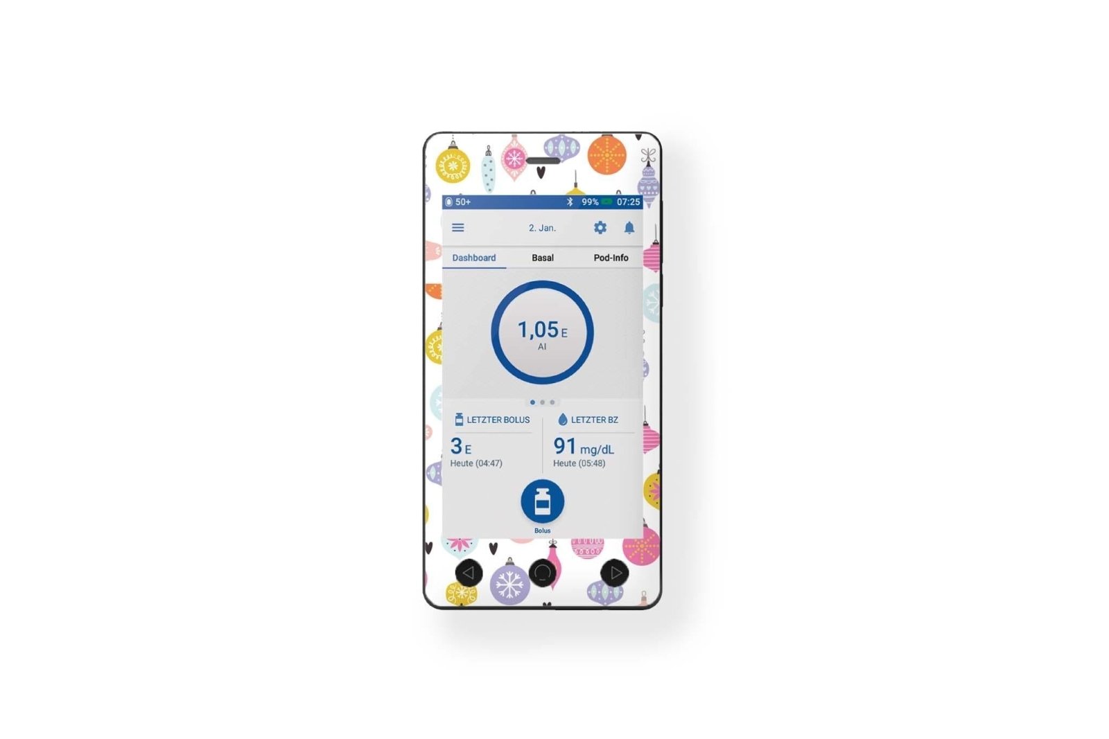 Brilliant Baubles Stickers for Omnipod Dash PDM diabetes CGMs and insulin pumps