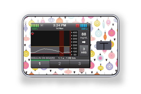 Brilliant Baubles Stickers for T-Slim diabetes CGMs and insulin pumps