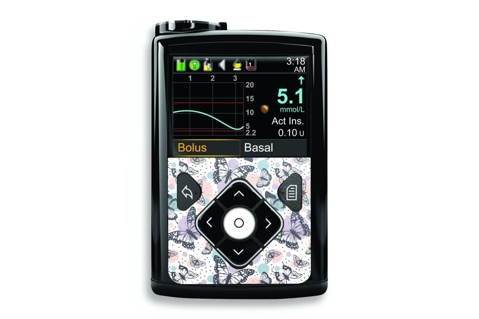 Butterfly Sticker - Medtronic Minimed 640g, 680g, 780g for diabetes CGMs and insulin pumps