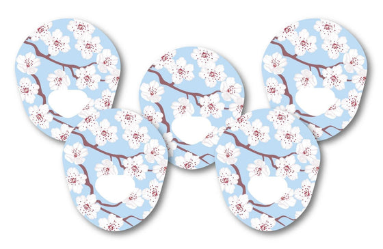 Cherry Blossom Patch Pack for Guardian Enlite - 5 Pack diabetes CGMs and insulin pumps