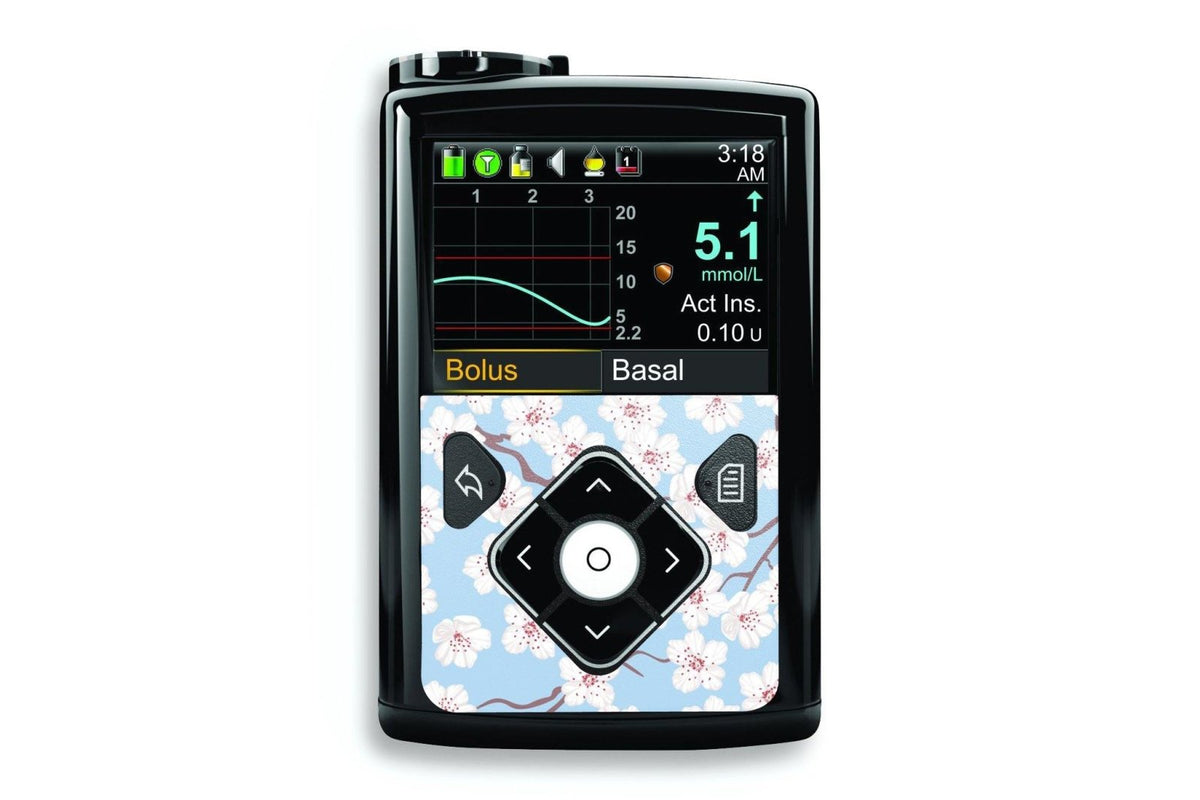 Cherry Blossom Sticker - Medtronic Minimed 640g, 680g, 780g for diabetes CGMs and insulin pumps