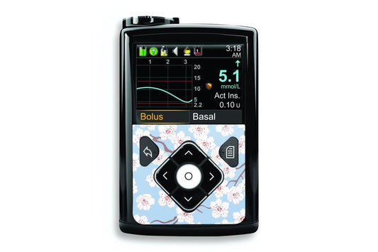 Cherry Blossom Sticker - Medtronic Minimed 640g, 680g, 780g for diabetes CGMs and insulin pumps
