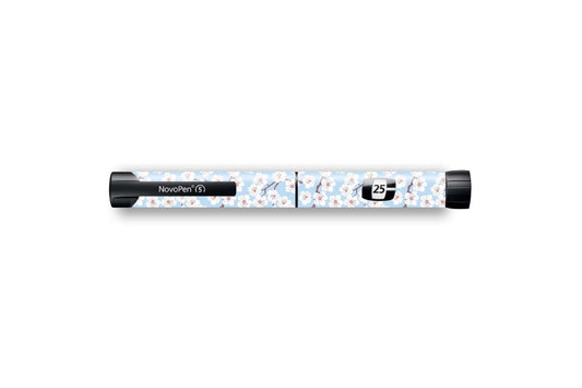 Cherry Blossom Sticker for Novopen 4, 5, 6, or Echo diabetes CGMs and insulin pumps