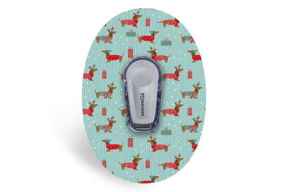 Christmas Puppy Patch - Dexcom G6 for Single diabetes CGMs and insulin pumps
