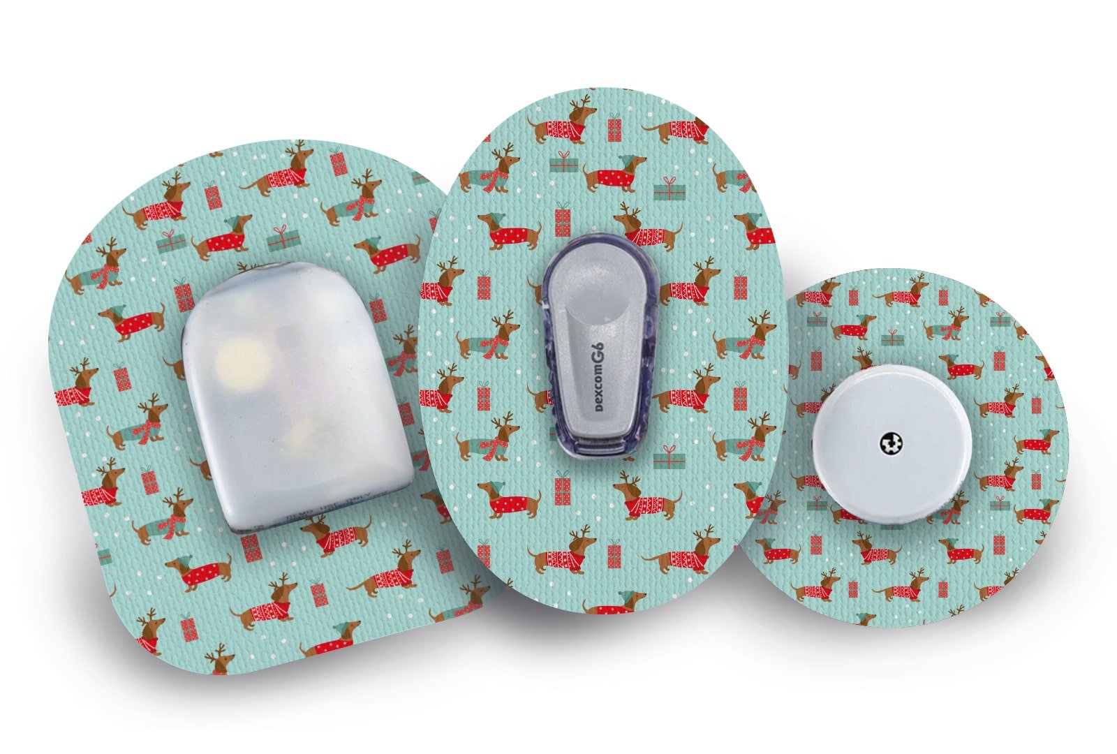 Christmas Puppy Patch for Freestyle Libre 2 diabetes CGMs and insulin pumps