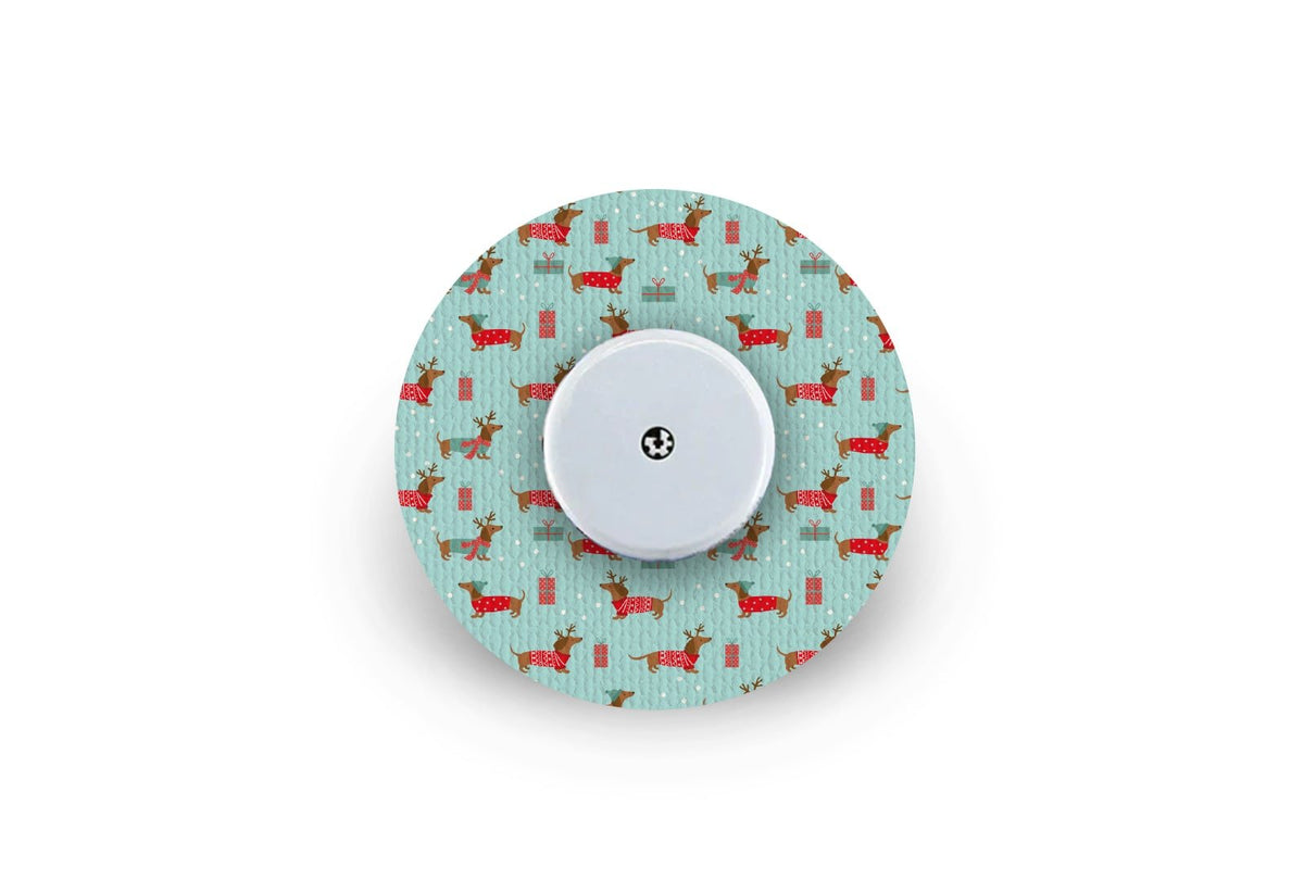 Christmas Puppy Patch for Freestyle Libre 2 diabetes CGMs and insulin pumps
