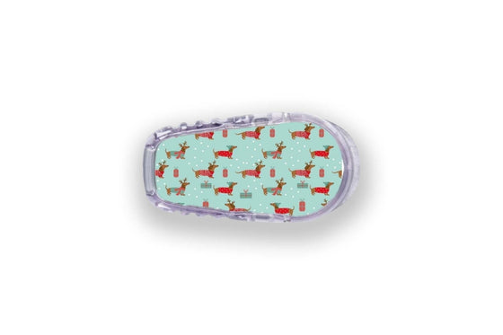 Christmas Puppy Sticker - Dexcom Transmitter for diabetes CGMs and insulin pumps