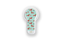 Christmas Puppy Stickers for MiaoMiao2 diabetes CGMs and insulin pumps