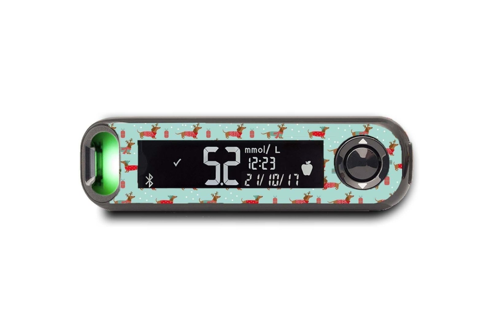 Christmas Puppy Stickers for Contour Next One diabetes CGMs and insulin pumps