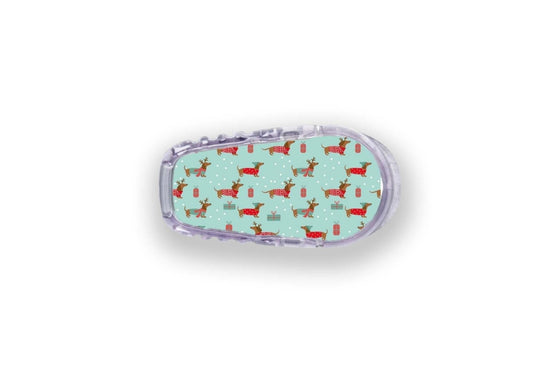 Christmas Puppy Stickers for Dexcom Transmitter diabetes CGMs and insulin pumps