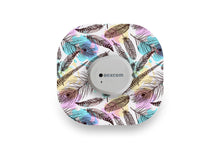  Colourful Feathers Patch - Dexcom G7 for Single diabetes CGMs and insulin pumps