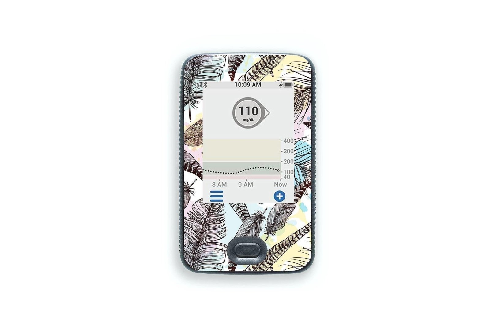 Colourful Feathers Sticker - Dexcom G6 / One Receiver for diabetes CGMs and insulin pumps