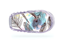  Colourful Feathers Sticker - Dexcom Transmitter for diabetes CGMs and insulin pumps