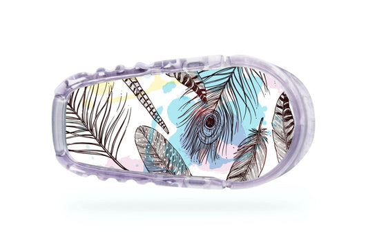Colourful Feathers Sticker - Dexcom G6 / One Sensor for diabetes CGMs and insulin pumps