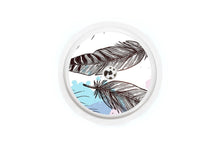  Colourful Feathers Sticker - Libre 2 for diabetes CGMs and insulin pumps