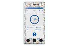  Colourful Feathers Sticker - Omnipod Dash PDM for diabetes CGMs and insulin pumps