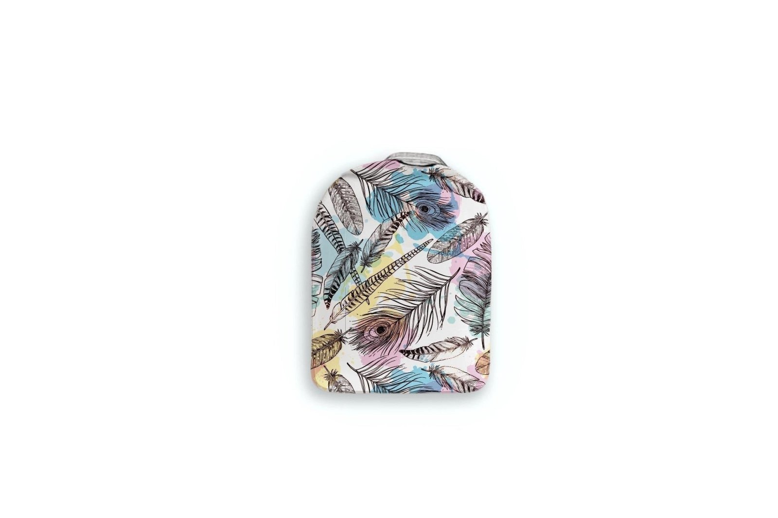 Colourful Feathers Sticker - Omnipod 4 & 5 Pump for diabetes CGMs and insulin pumps