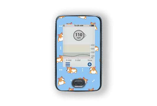 Corgi Sticker - Dexcom G6 / One Receiver for diabetes supplies and insulin pumps