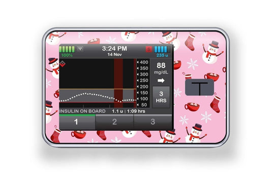 Cosy Christmas Sticker - T-Slim for diabetes CGMs and insulin pumps