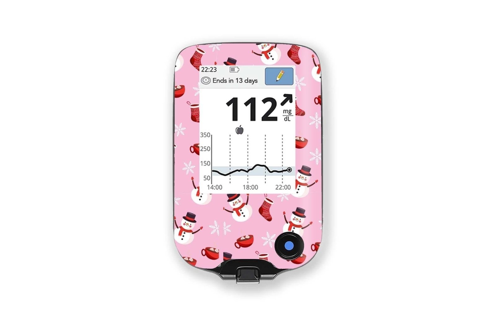 Cosy Christmas Stickers for Freestyle Libre Reader diabetes CGMs and insulin pumps
