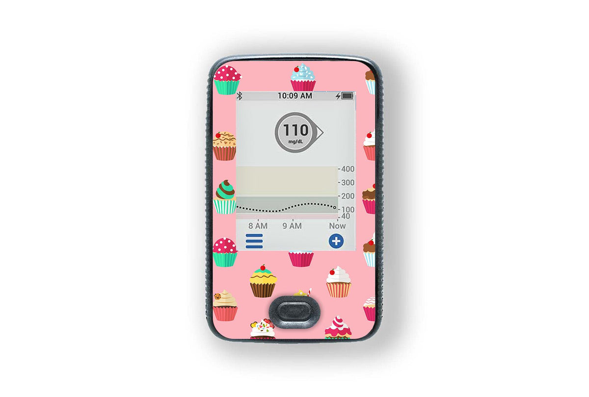Cupcakes Sticker - Dexcom G6 / One Receiver for diabetes supplies and insulin pumps