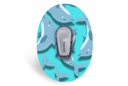Dashing Dolphins Patch - Dexcom G6 / One for Single diabetes CGMs and insulin pumps