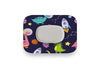 Dinosaurs in Space Patch for GlucoRX Aidex diabetes CGMs and insulin pumps