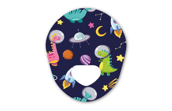 Dinosaurs in Space Patch for Guardian Enlite diabetes CGMs and insulin pumps