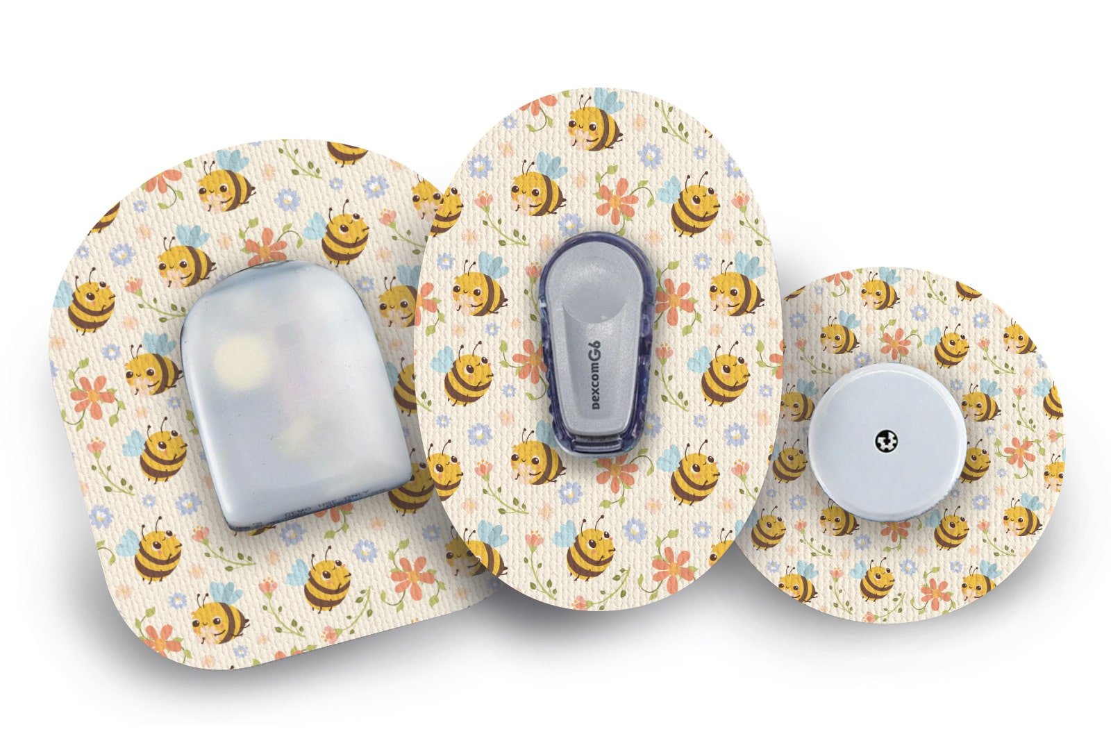 Don't Worry Bee Happy Patch for Freestyle Libre diabetes CGMs and insulin pumps