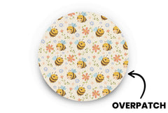 Don't Worry Bee Happy Patch for Freestyle Libre 3 diabetes CGMs and insulin pumps